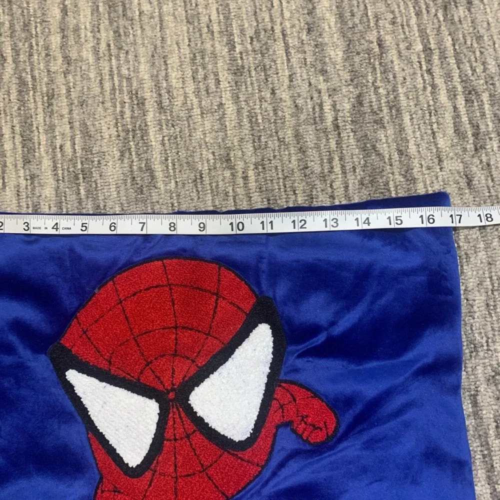 Marvel Spiderman Throw Pillow Covers 2 Pack Navy Blue Kids Room Decor 17x17 SOFT